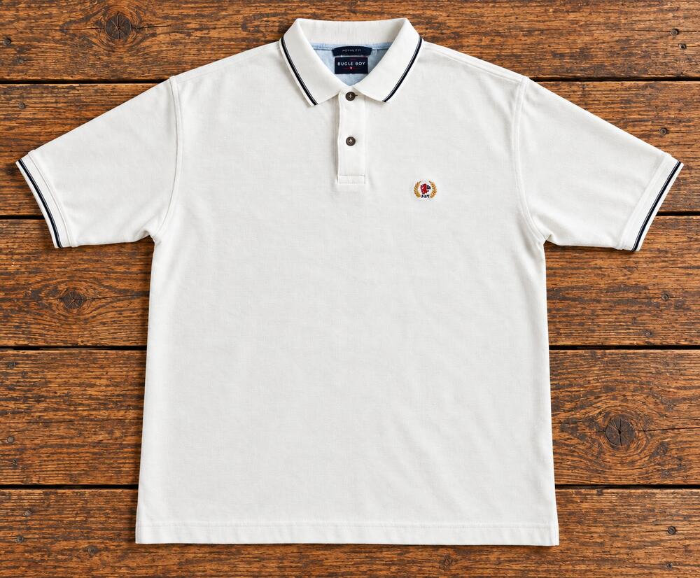 Bugle Boy Classics Mens Polo Shirt M White Cotton Embroidered Logo